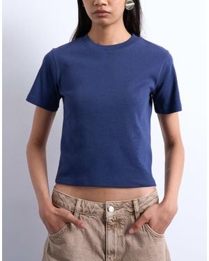 TOPSHOP Shrunken Everyday Tee - Blue