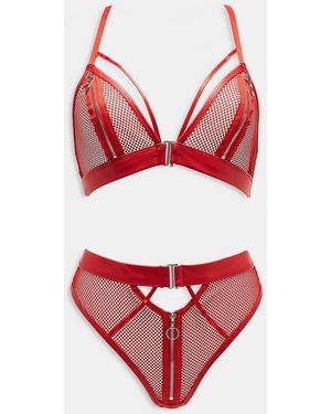 Ann Summers Zorah Crotchless Set - Red
