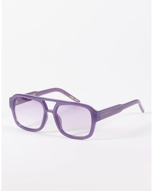 A.Kjærbede Kaya Oversized Aviator Sunglasses - Purple