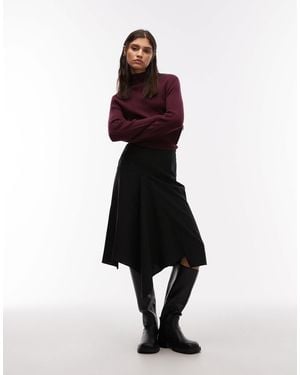 ASOS Drop Hem 90s Midi Skirt - Blue