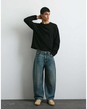 Pull&Bear Jeans Baggy A Palloncino Neon - Blu