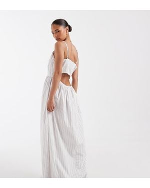 Vero Moda Cami Midi-Jurk Met Witte Streepprint