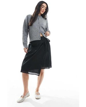 Cotton On Midi Wrap Skirt - Black