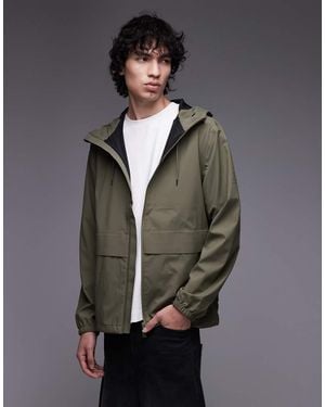 Rains 12420 Suva Zip Through Waterproof Hardshell Jacket - Grey