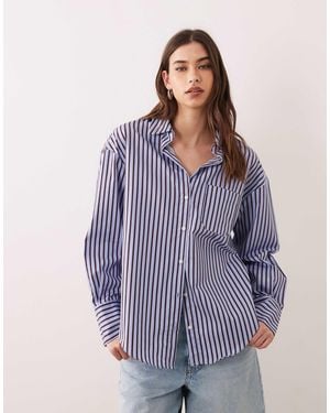 Mango Cotton Mix Shirt - Purple