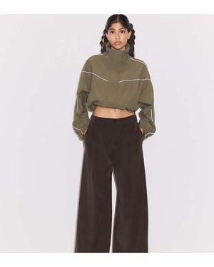 Stradivarius Tall Wide Leg Smart Trousers With Darts - Brown