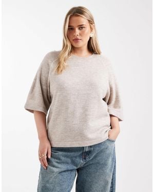 ONLY 3/4 Sleeve Knitted Sweater - Gray