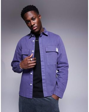 ASOS Sobrecamisa De Corte Cuadrado Con Parche De - Morado
