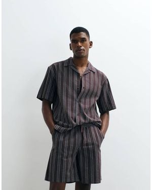 Only & Sons Seersucker Shorts Co-Ord - White