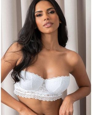 Pour Moi Rebel Longline Multiway Strapless Bra - White