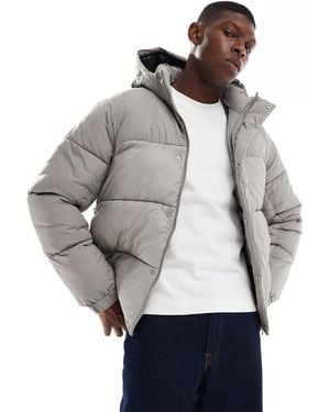 Jack & Jones Hooded Puffer Jacket - Grey