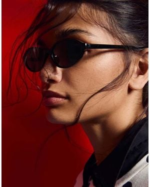Bershka Oval Plastic Sunglasses - Red