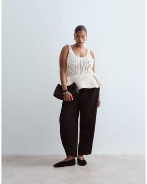 ARRANGE Curve Blythe Tapered Fold Detail Tailored Pants - White