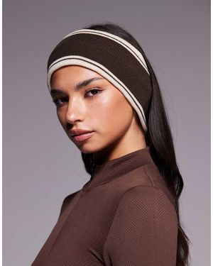 Threadbare Fascia Per Capelli Da Sci Con Finiture Color Moka - Marrone