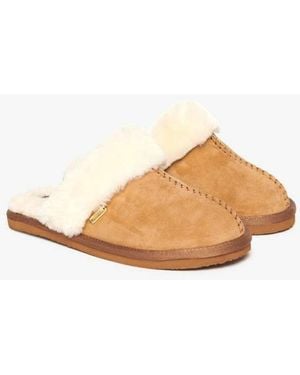 Superdry Suede Mule Slippers - White