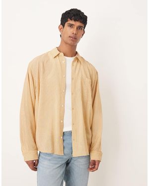 ASOS Camicia Oversize Gialla A Righe - Neutro