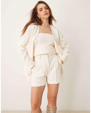 ASOS Pantaloncini Sartoriali Color Latticello - Bianco