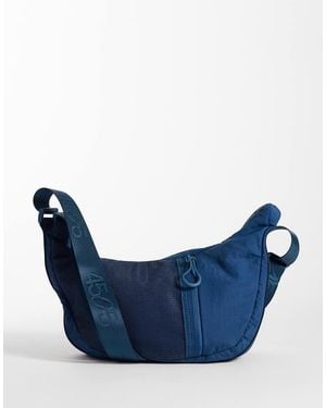 4505 Gym Crossbody Sling Bag With Utility Mesh Pocket - Blue