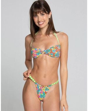Bright Swimwear Nia Meadow High Rise Bikini Bottom - Multicolour