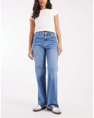 Object Rio Mae Wide Leg Jeans - Blue