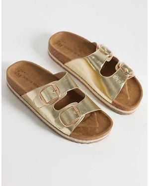 South Beach Double Buckle Espadrille Sandals - Multicolour