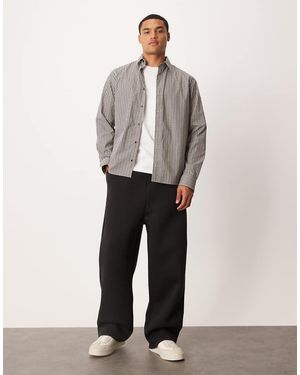 ASOS Heavyweight Wide Leg Trackies - Grey