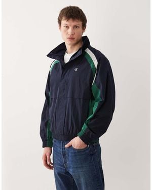 Calvin Klein Colour Block Windbreaker - Blue