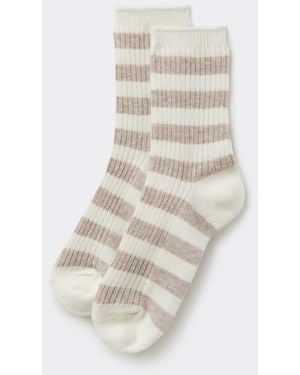 Tezenis Heavy Wool-Blend Ankle Socks - White
