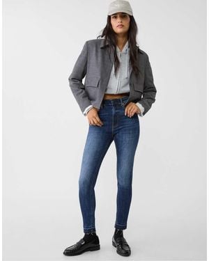 Stradivarius D07 Regular Waist Skinny Jeans - Blue