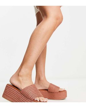 South Beach Platform Wedge Espadrille Sandals - Brown