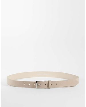 River Island Faux Suede Belt - Natural