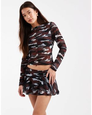 Collusion Flippy Micro Mini Skirt - Black