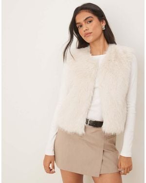 Jdy Faux Fur Gilet - Natural