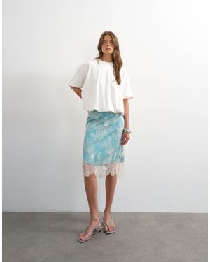 TOPSHOP Bubble Hem Tee - White