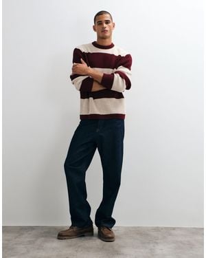 ASOS Oversize-strickpullover mit rundhalsausschnitt - Rot