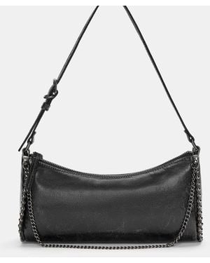 Pull&Bear – verzierte schultertasche - Schwarz