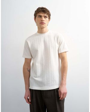 TOPMAN Classic Fit Textured T-shirt - White