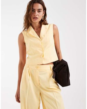 Vero Moda Tailored Boxy Waistcoat - Natural