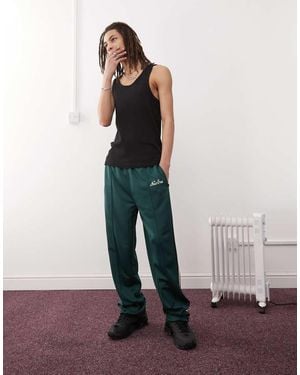 KTZ Side Stripe Wide Leg Track Pant - Green