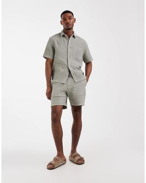 ASOS Premium Co-Ord Textured Shorts - Green