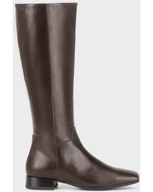 Vagabond Shoemakers Shoemakers Mona Square Toe Flat Knee Boots - Brown