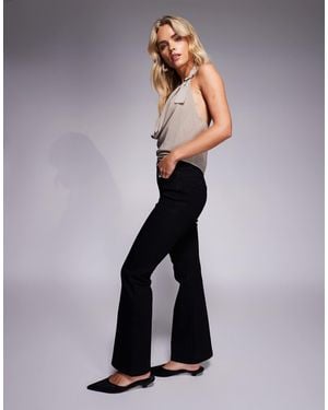 ASOS Asos Design Petite Power Stretch Sculpt Flare Jeans - Black
