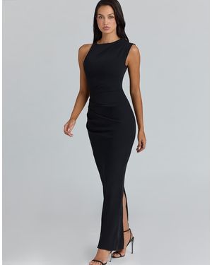House Of Cb Keoni Asymmetric Draped Maxi Dress - Blue