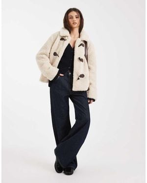 Hollister Faux Shearling Toggle Jacket - Blue