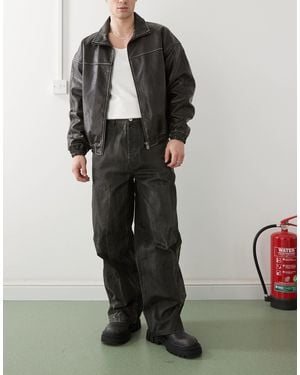 Collusion X002 baggy Coated Jeans - Black