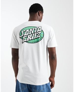 Santa Cruz Logo Back Print T-shirt - White
