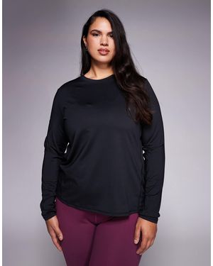 4505 Curve Icon Active Quick Dry Long Sleeve Running Top - Blue