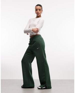 Nike Phoenix Fleece High Waisted Wide Leg Joggers - White