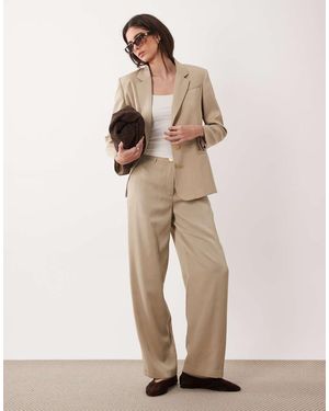 ARMANI EXCHANGE Co-ord Wide Leg Trouser - Natural