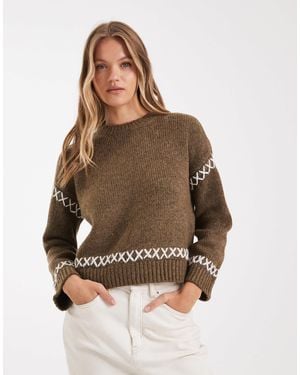 ONLY – pullover - Braun